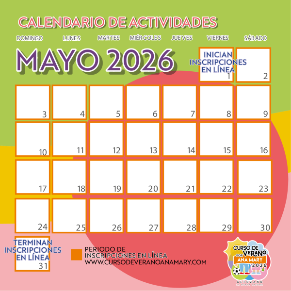 Calendario primer mes